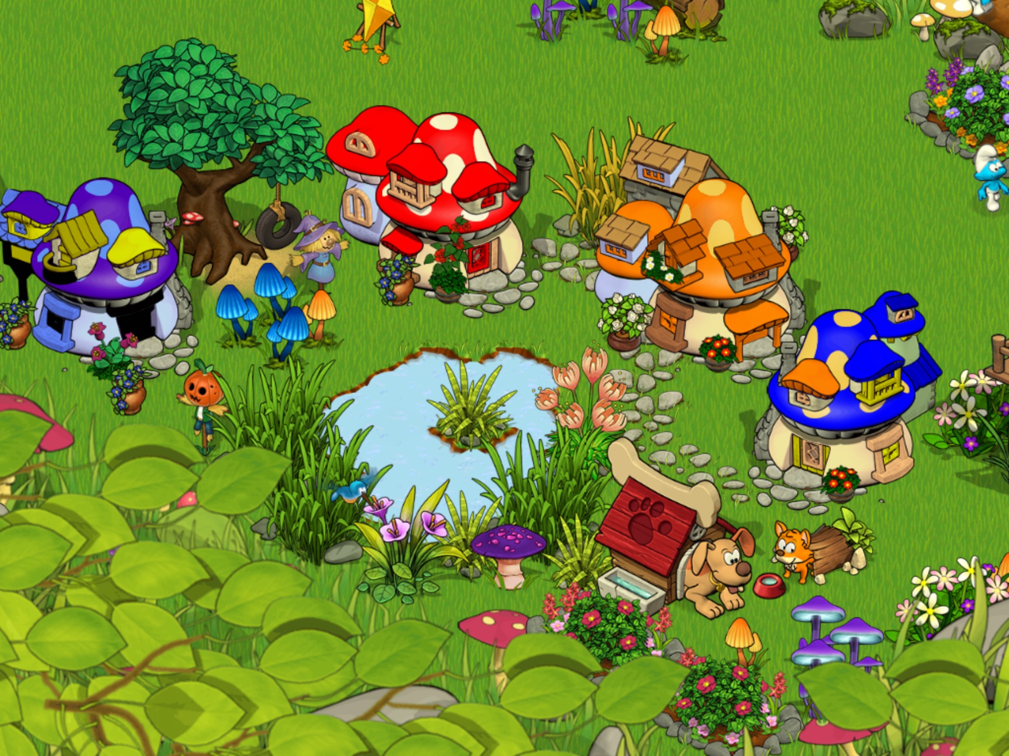 the smurfs village and the magical meadow