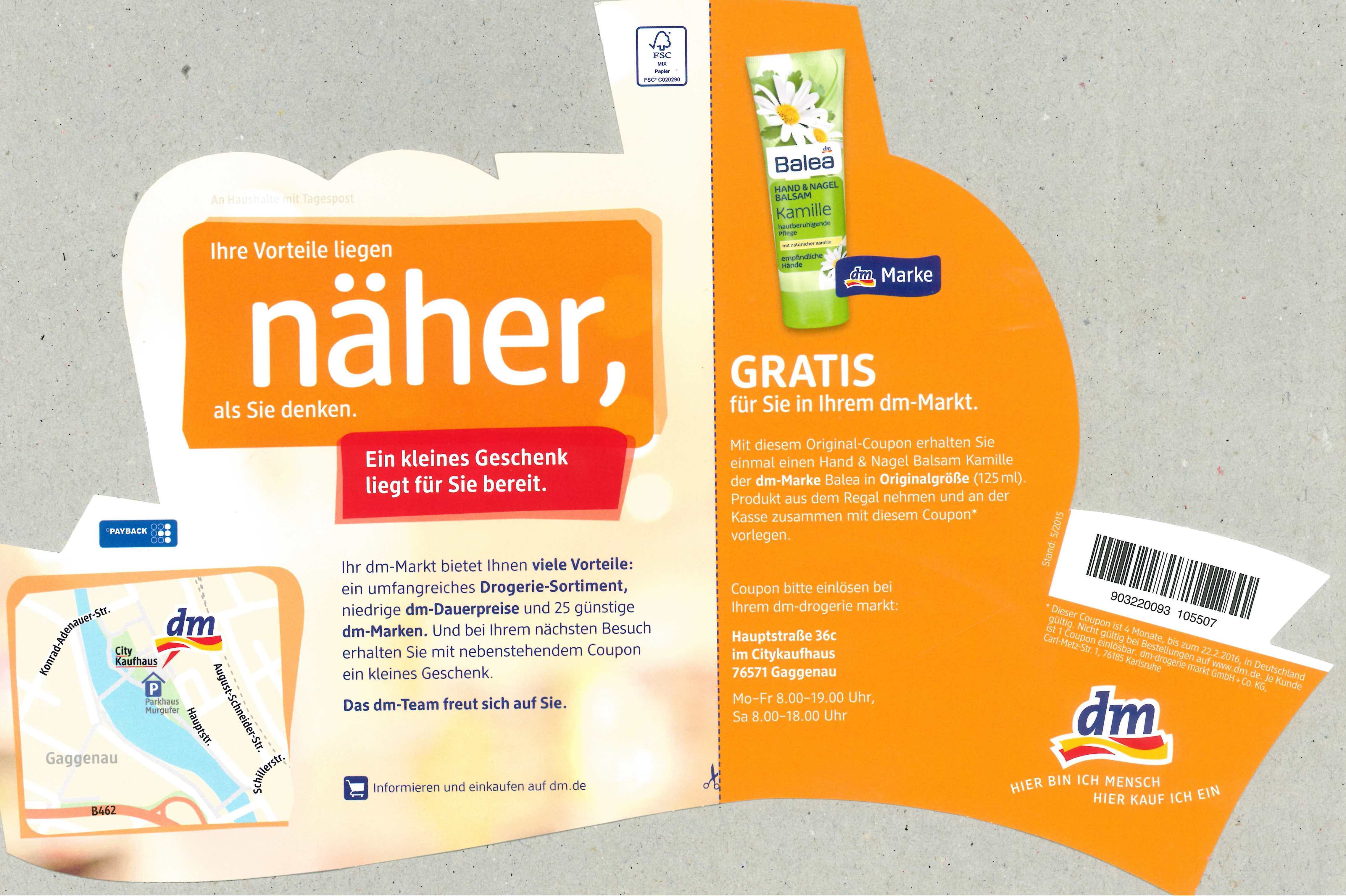 Dm coupons gratis
