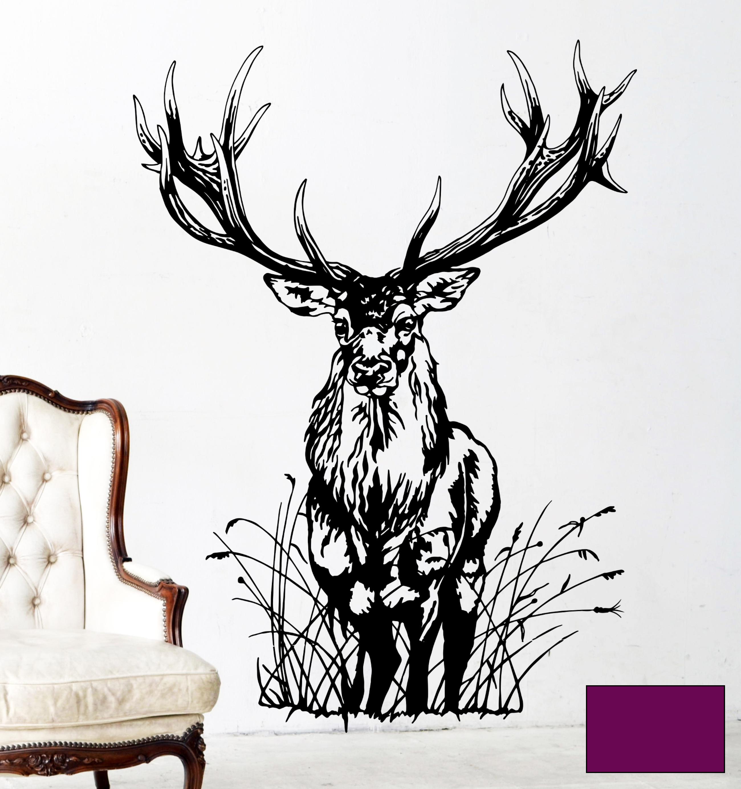 Wandtattoo Hirsch Wild Rehbock Waldtier Reh M1713 eBay