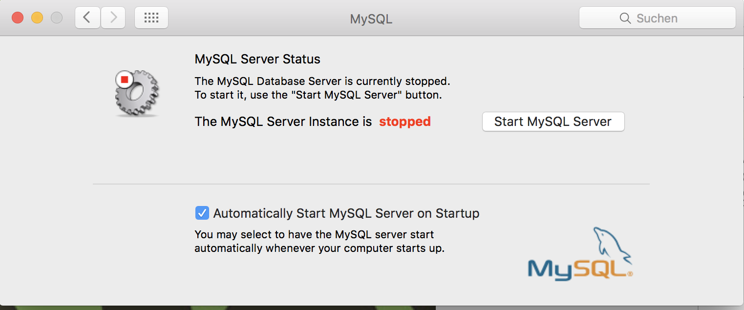 mysql start command mac