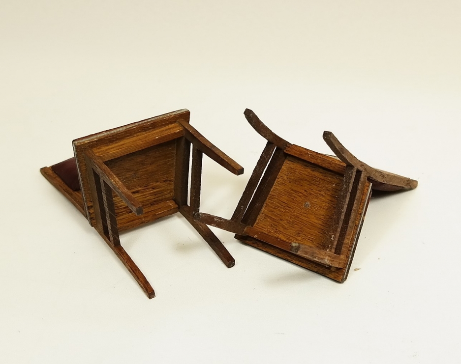 Original Jugendstil Puppenmöbel um 1910 / Wohnzimmer für Puppenstube