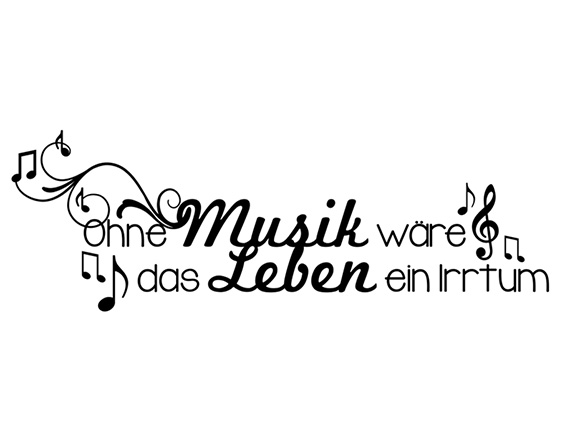 Ohne Musik Wäre Das Leben Ein Irrtum Wandtattoo Wand Tattoos Ohne Musik wäre das Leben ein Irrtum | Music