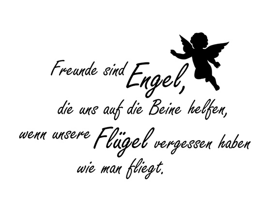 Wandtattoo Sprüche Freunde sind Engel, die uns auf die Beine helfen Wand Tattoos eBay