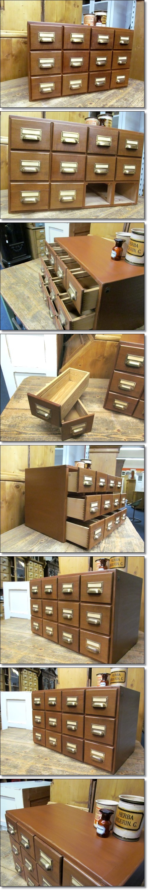 Apothekerschrank Retro-Antik, Schubladenschrank Idustrie, Schrank