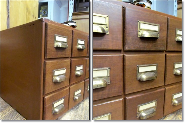 Apothekerschrank Retro-Antik, Schubladenschrank Idustrie, Schrank