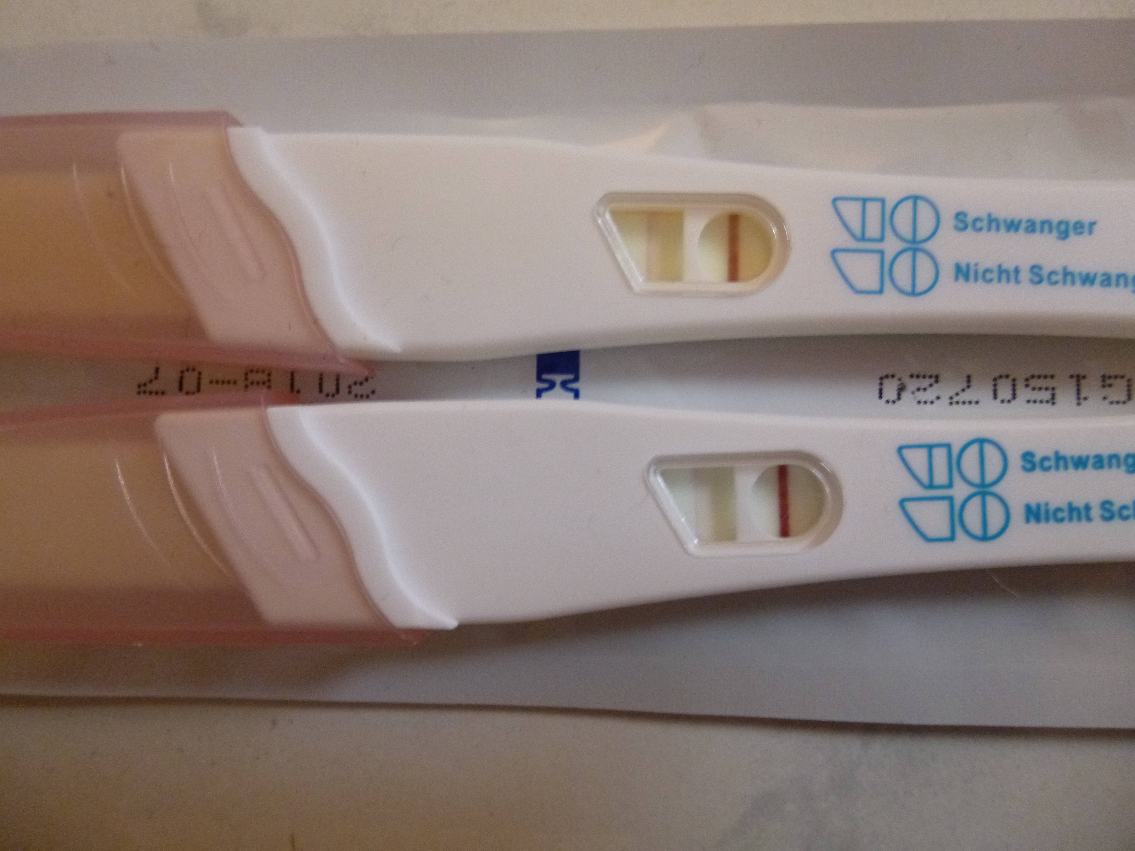 Strich schwangerschaftstest schwacher schwangerschaftstest andeutungsweise