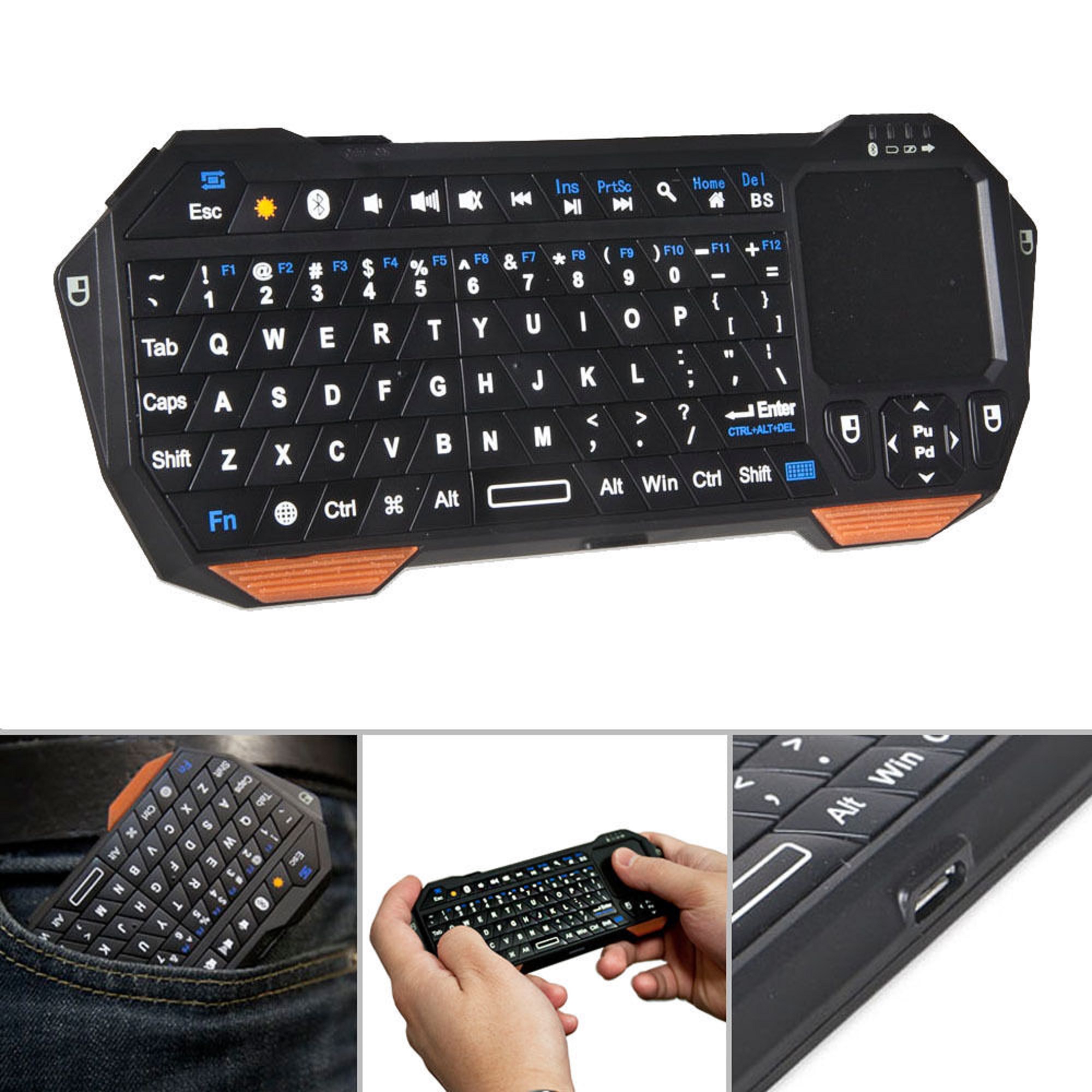 BLUETOOTH TASTATUR KEYBOARD QWERTY FÜR iPHONE SAMSUNG HTC SONY WIKO LG PC TABLET eBay