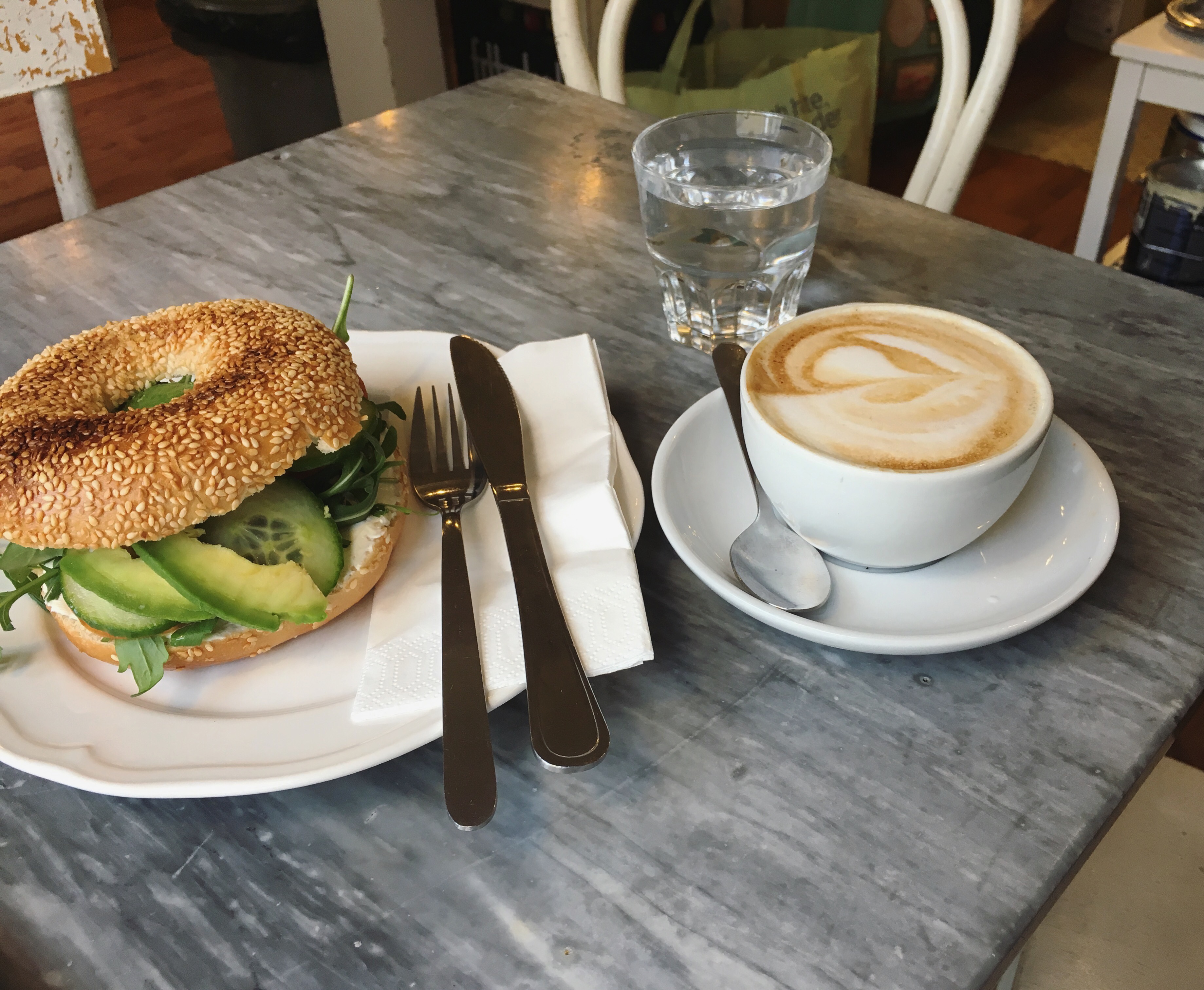 Avocado Cremecheese Bagel Avocado Cremecheese Bagel