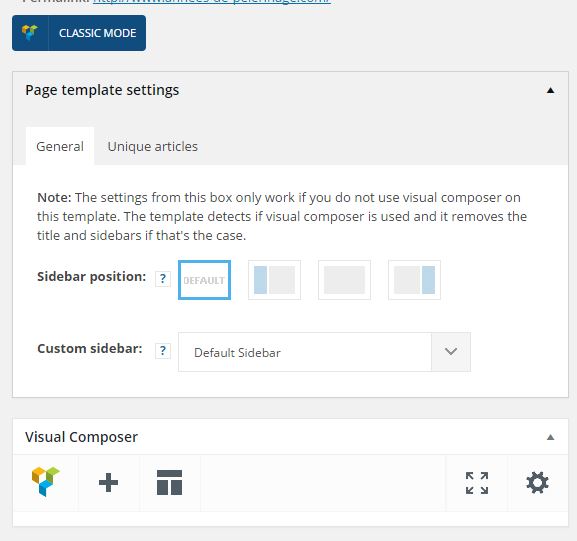 view for editing a page