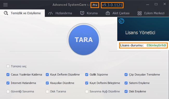 advanced systemcare pro 14 hediye lisans advanced systemcare pro 14 hediye lisans