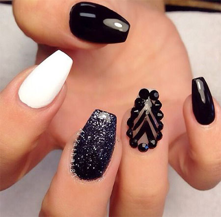 Nail Design Ideas 2015 pink white and black with gold glitter and cross nail art design nails pinterest Related Posts Nail Design Ideas 2015 40 best nail polish designs to try in 2016 Related Posts