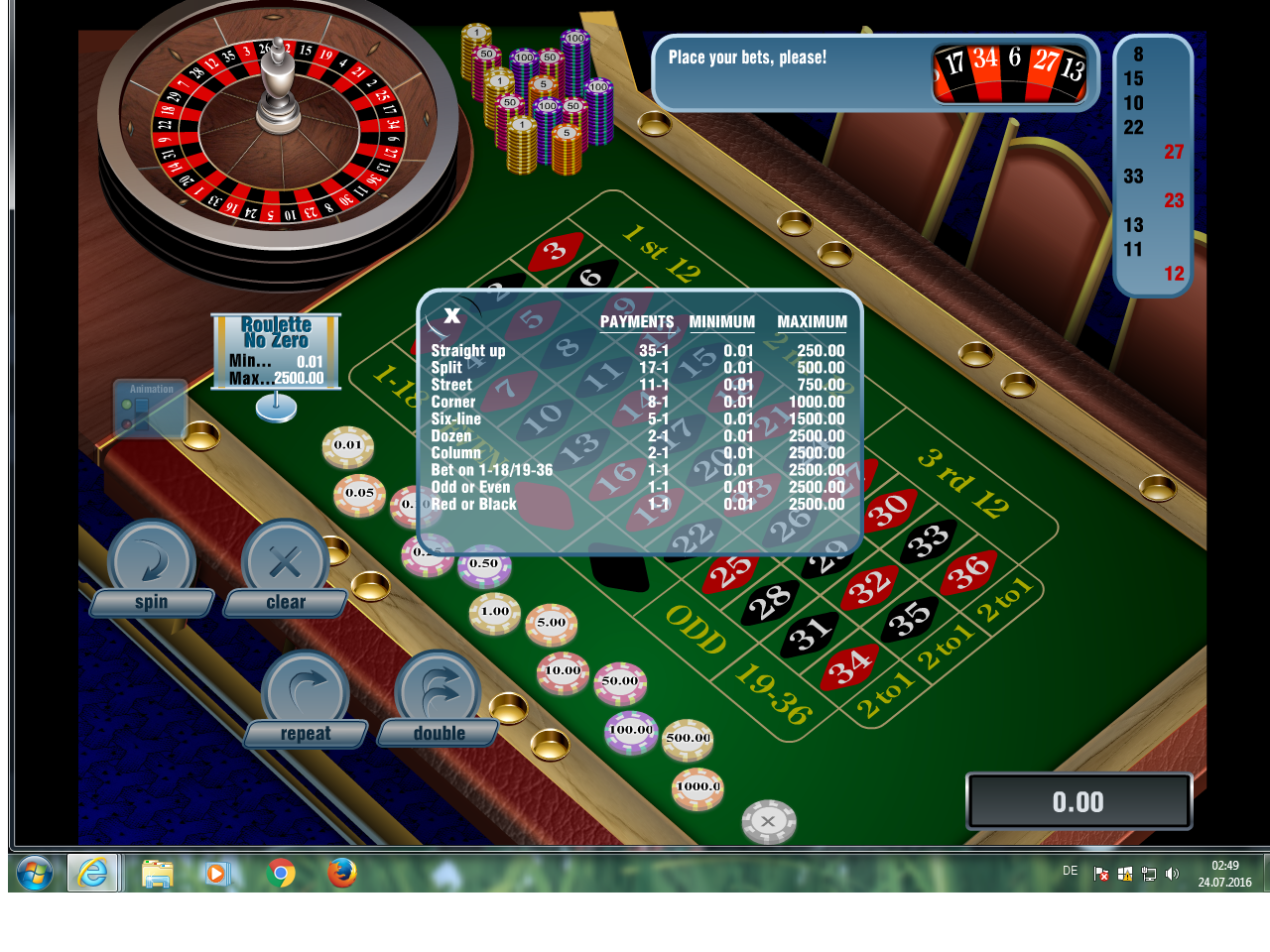 10 cent roulette casino