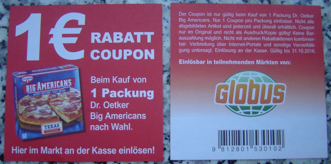 Globus rabatt coupons