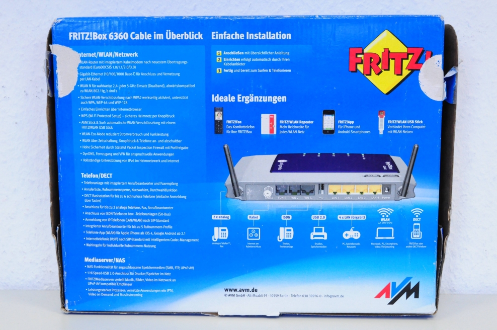 Firmware Update Fritz Box 6360 Cable Unitymedia AVM Fritzbox 6360 Cable Unitymedia 4023125024856 | eBay
