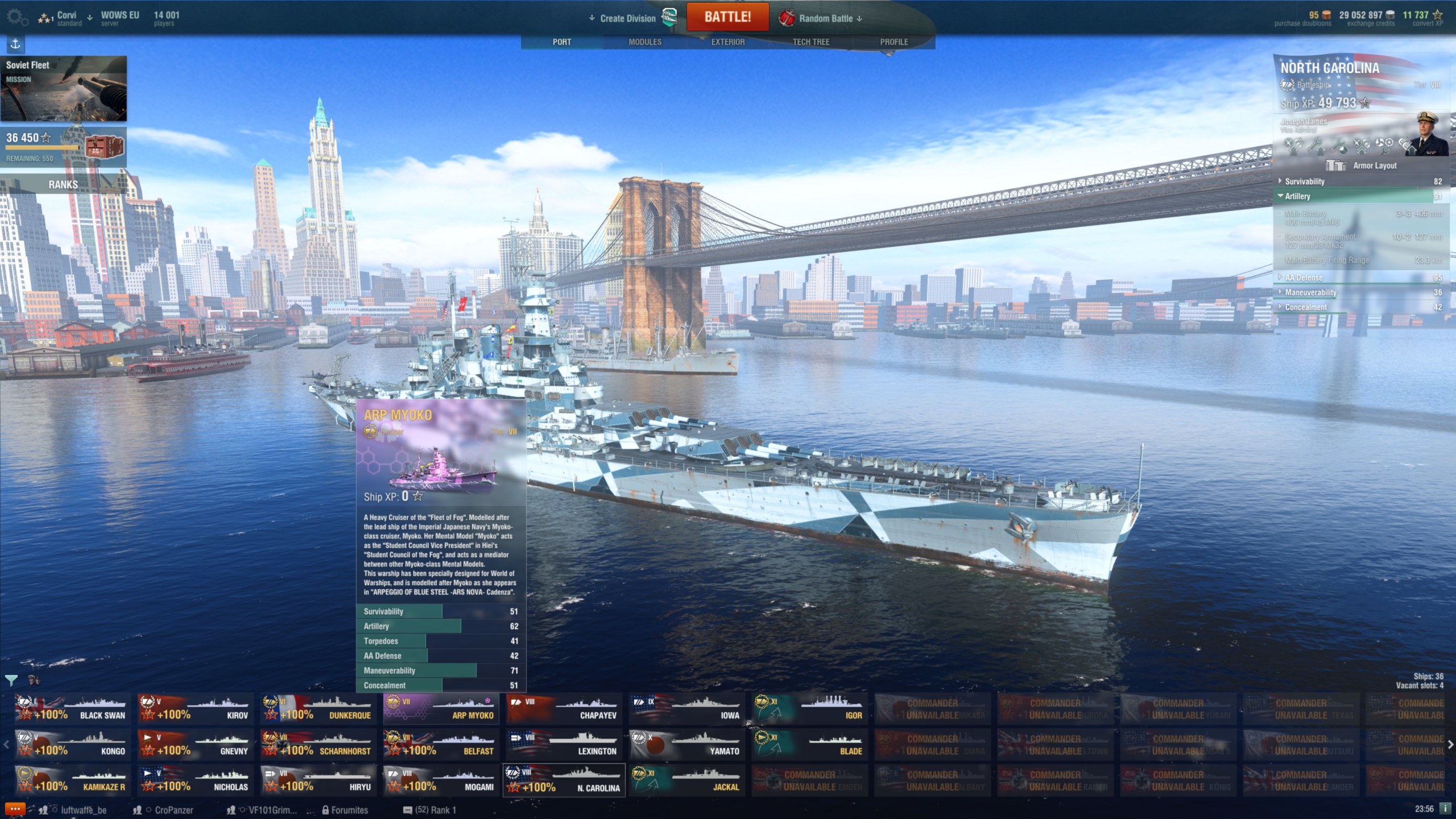 giulio cesare appeared in port world of warships