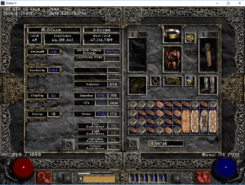 Diablo 2 amulet to prevent physical dmg disease