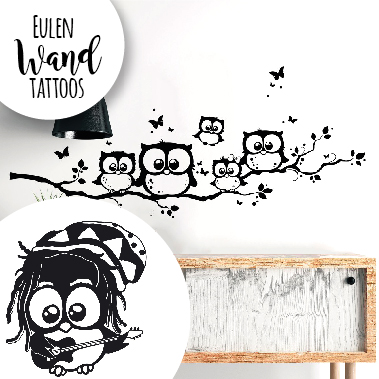 Eulen Wandtattoos