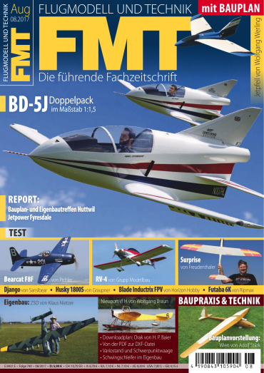 magazine for FMT (Flugmodell und Technik) Magazin August No 08 2017