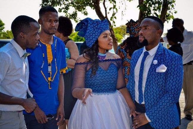 blue shweshwe wedding dresses