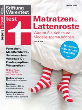 Stiftung Warentest: Testheft Oktober 2015