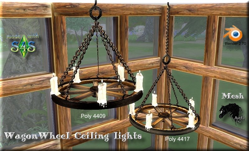 Wagonwheel Ceiling Lights By Asyli Downloads Patchworksims2