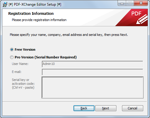 pdf xchange viewer serial key