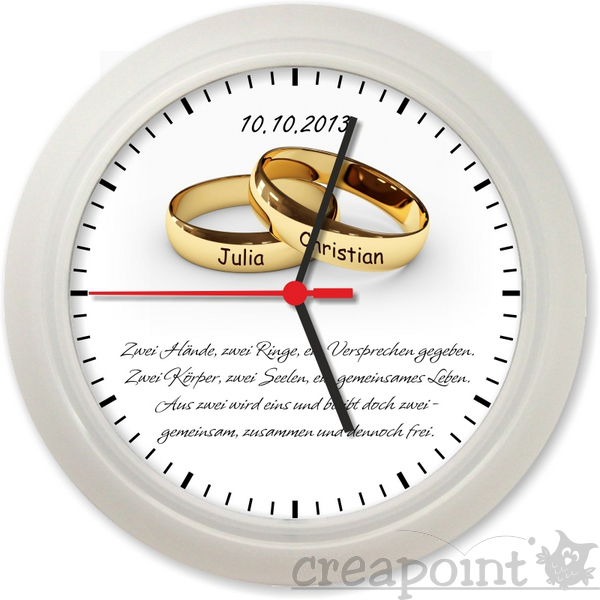 120 Wanduhr Hochzeit