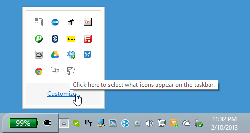 Windows system tray icon