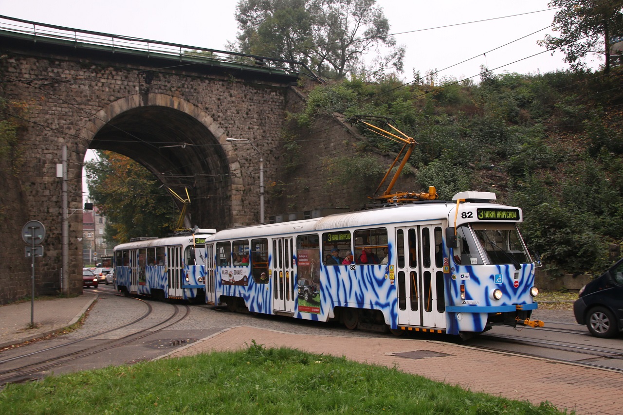 Straßenbahn 82 und 30 in Liberec