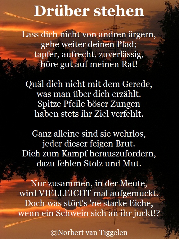 Drüber stehen