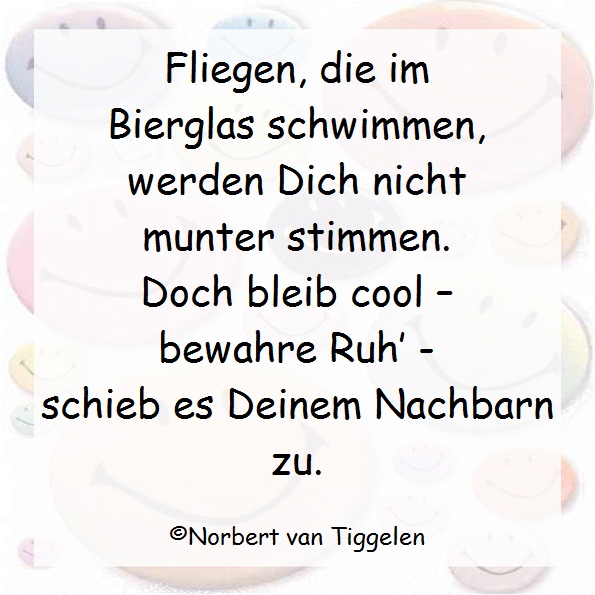 Fliegen im Bierglas