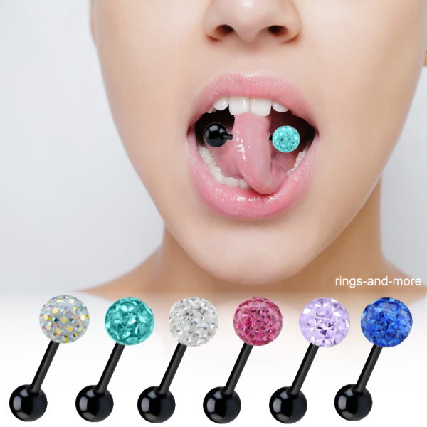 Vibrierender Zungenpiercing - Edelstahl Barbell Mit Vibrationseffekt