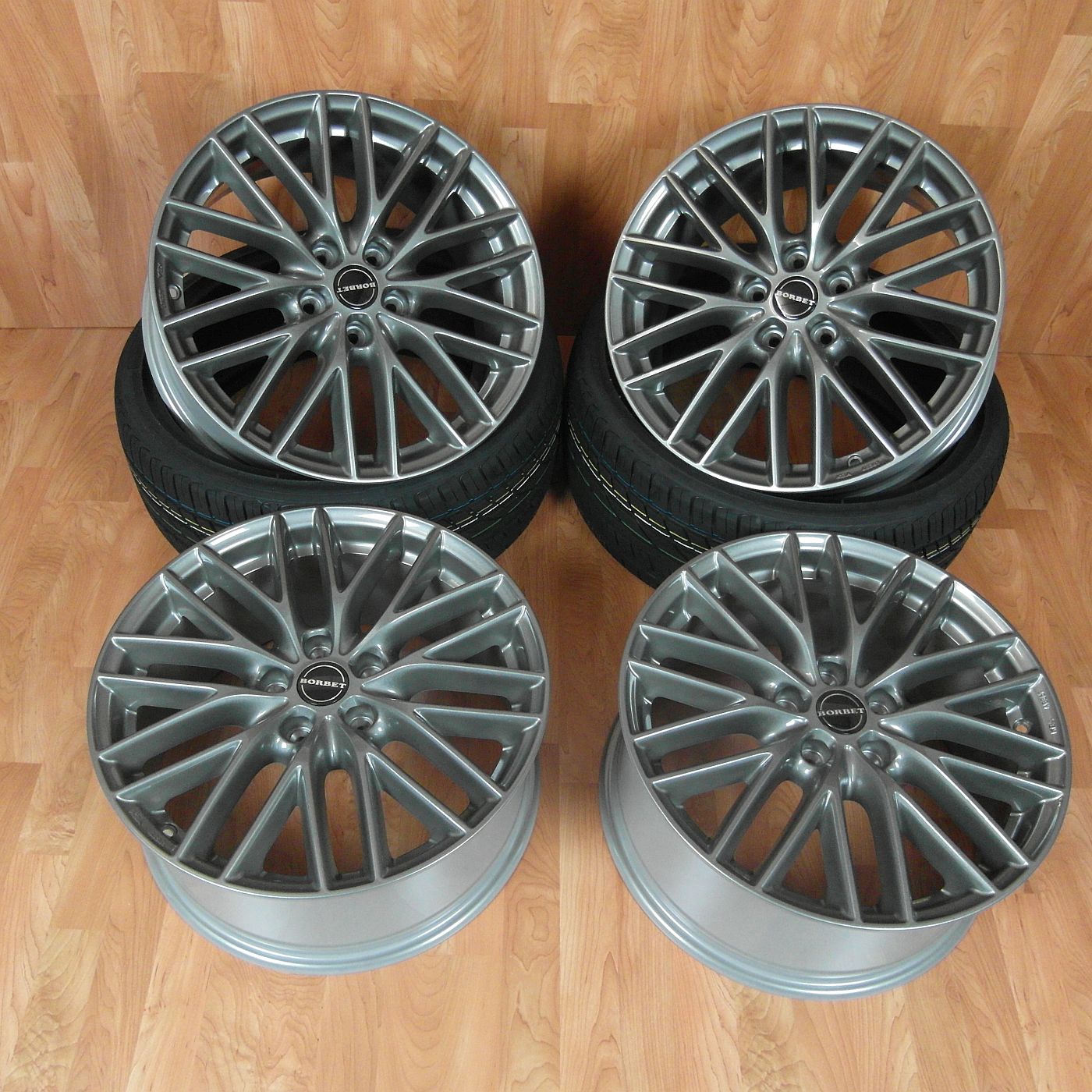 4 x Felgen BORBET BS5 Metal Grey 7x16 Zoll 5x112 ET50